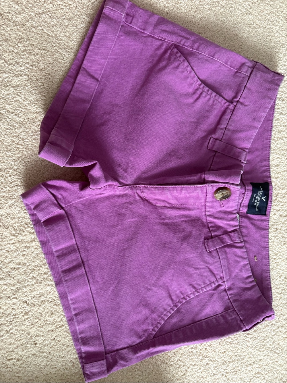 American Eagle Outfitters Bright Purple High Waist Women's Shorts